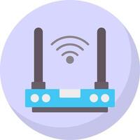 Router Flat Bubble Icon vector