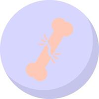 Broken Bone Flat Bubble Icon vector