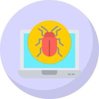 Bug Flat Bubble Icon vector