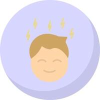 Headachie Flat Bubble Icon vector