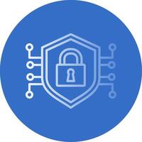 Encrypted Flat Bubble Icon vector