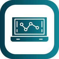 Data Report Glyph Gradient Corner Icon vector