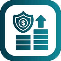 Insurance Glyph Gradient Corner Icon vector