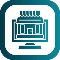 OnGlyph Gradient Corner Shop Glyph Gradient Corner Icon vector
