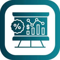 Financial Presentation Glyph Gradient Corner Icon vector