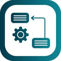 Prioritize Glyph Gradient Corner Icon vector