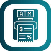 Atm Machine Glyph Gradient Corner Icon vector