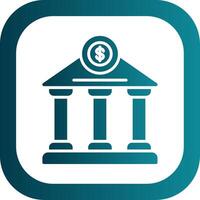 Bank Glyph Gradient Corner Icon vector