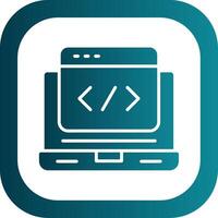 Web Development Glyph Gradient Corner Icon vector