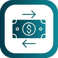 Bank Transfer Glyph Gradient Corner Icon vector