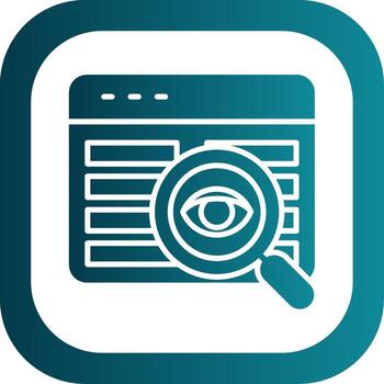 Code Review Glyph Gradient Corner Icon vector