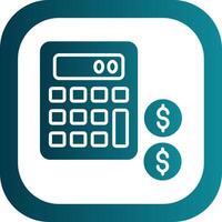 Accounting Glyph Gradient Corner Icon vector