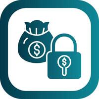 Secure Payment Glyph Gradient Corner Icon vector