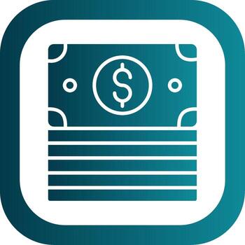 Stack Glyph Gradient Corner Icon vector