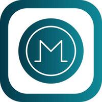 Monero Glyph Gradient Corner Icon vector