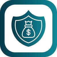 Insured Glyph Gradient Corner Icon vector