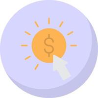 Pay Per Click Flat Bubble Icon vector