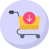 Add To Cart Flat Bubble Icon vector