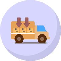 Courier And Outsourcing Flat Bubble Icon vector