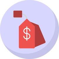 Price Tag Flat Bubble Icon vector