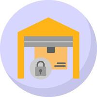 Security Warehouse Flat Bubble Icon vector