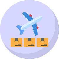 Ship By Air Flat Bubble Icon vector