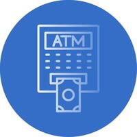 ATM Flat Bubble Icon vector
