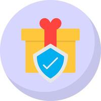 Warranty Flat Bubble Icon vector