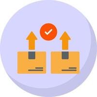 Parcel Flat Bubble Icon vector