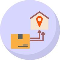 Direct Delivery Flat Bubble Icon vector