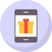 M Commerce Flat Bubble Icon vector