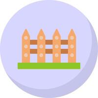 Fence Flat Bubble Icon vector