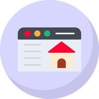 Real Estate Website Flat Bubble Icon vector