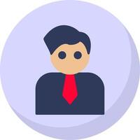 Manager Flat Bubble Icon vector