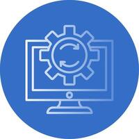 Data Processing Flat Bubble Icon vector