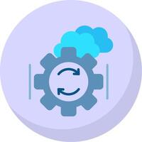 Backup And Recovery Flat Bubble Icon vector