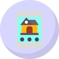 Real Estate App Flat Bubble Icon vector