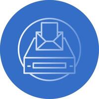 Project Inbox Flat Bubble Icon vector