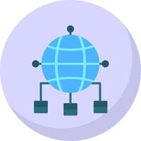 Global Connections Flat Bubble Icon vector