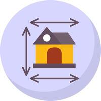 Home Dimensions Flat Bubble Icon vector