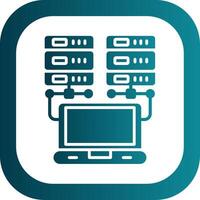 Data Network Glyph Gradient Corner Icon vector