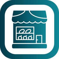 Food Store Glyph Gradient Corner Icon vector