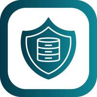 Secure Data Glyph Gradient Corner Icon vector