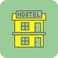 Hostal glifo degradado esquina icono vector