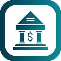 Bank Glyph Gradient Corner Icon vector