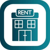 Renting Glyph Gradient Corner Icon vector