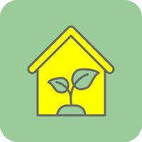 Greenhouse Glyph Gradient Corner Icon vector