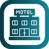 Motel Glyph Gradient Corner Icon vector