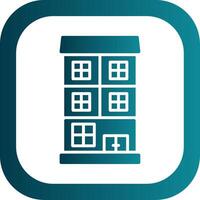 Appartment Glyph Gradient Corner Icon vector