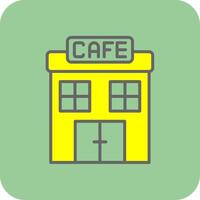Cafe Glyph Gradient Corner Icon vector